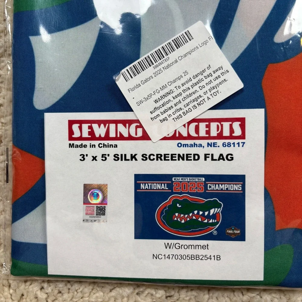 Florida‎ Gators 2025 Silk Screened Flag 3x5 Grommet